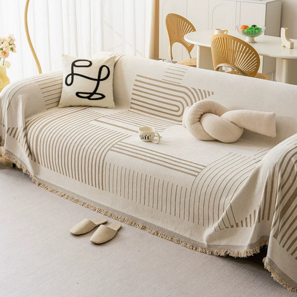 Junips | Luxurious Snowflake Chenille Sofa Cover