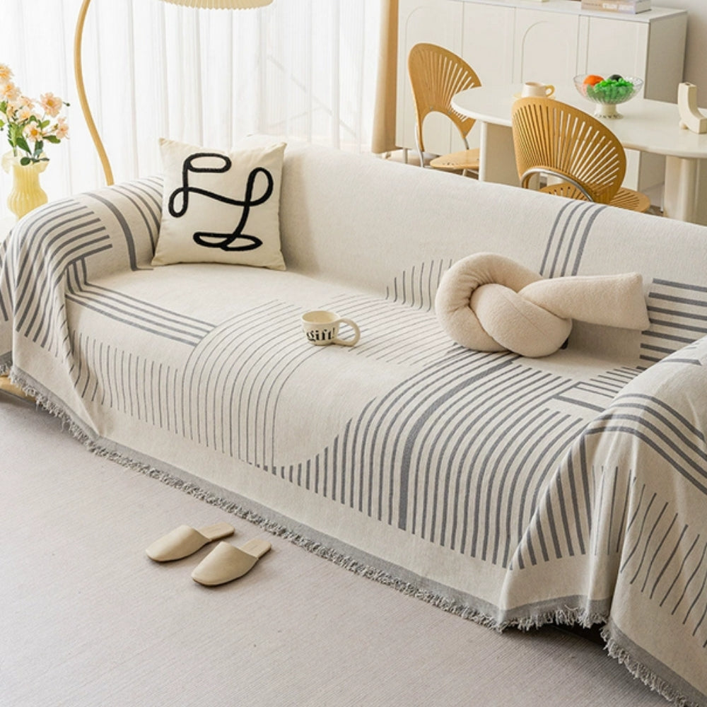 Junips | Luxurious Snowflake Chenille Sofa Cover