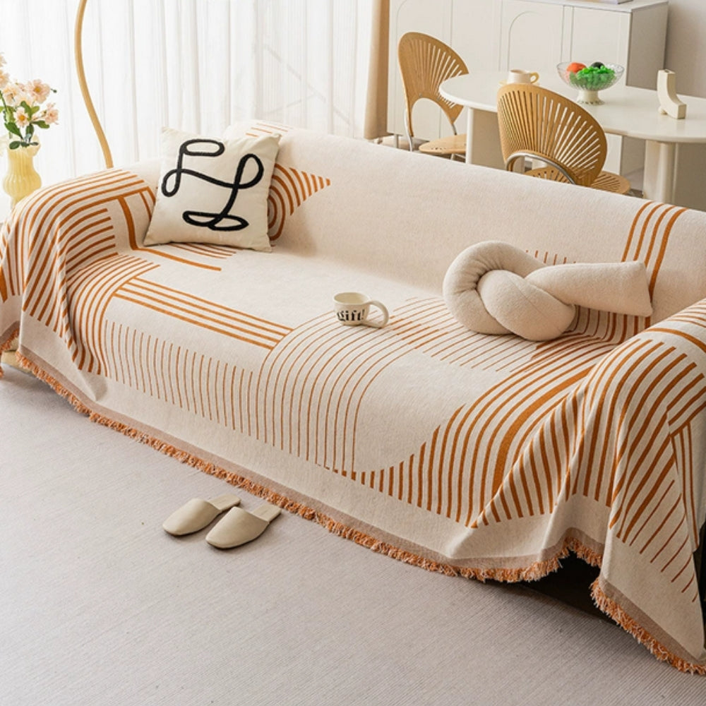 Junips | Luxurious Snowflake Chenille Sofa Cover