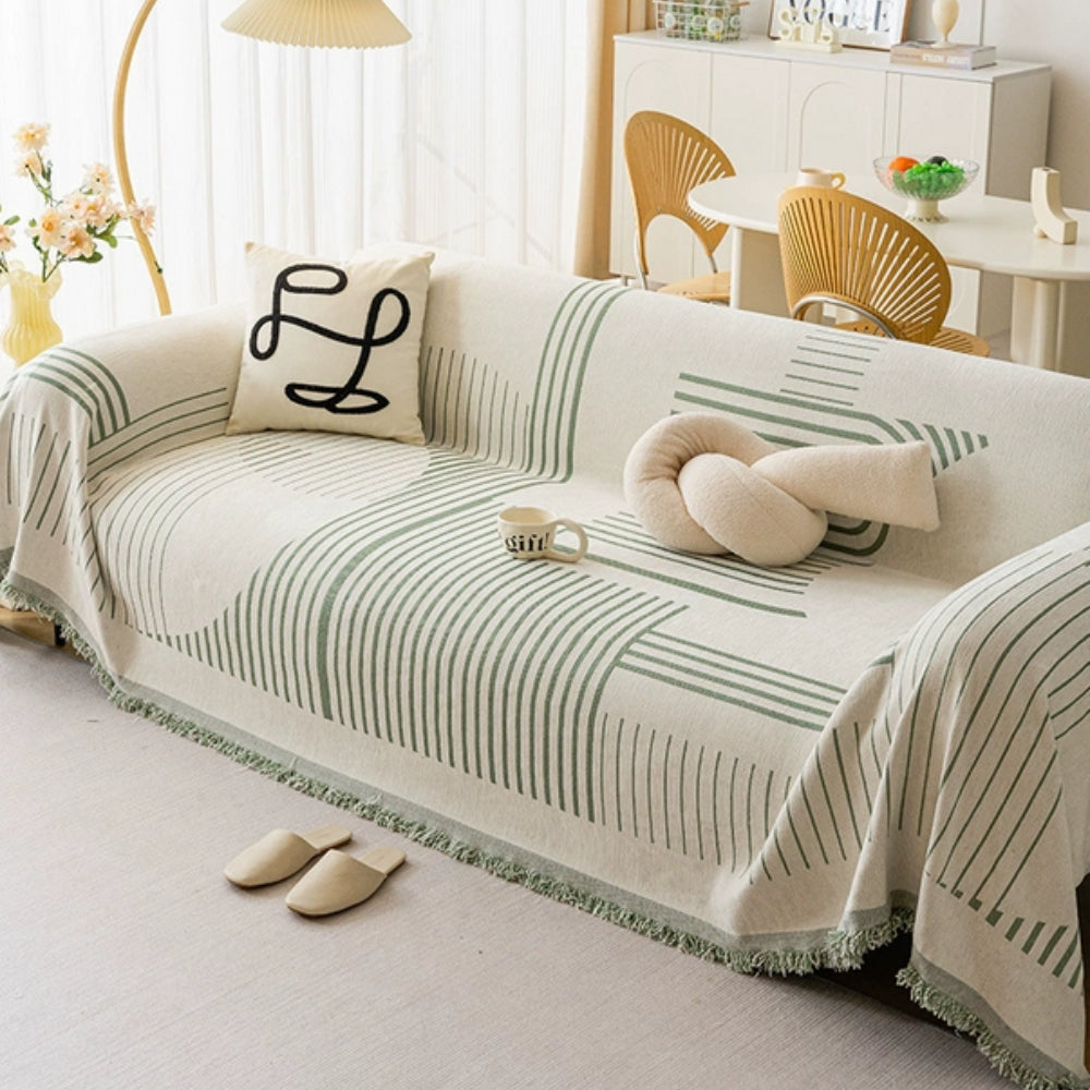 Junips | Luxurious Snowflake Chenille Sofa Cover