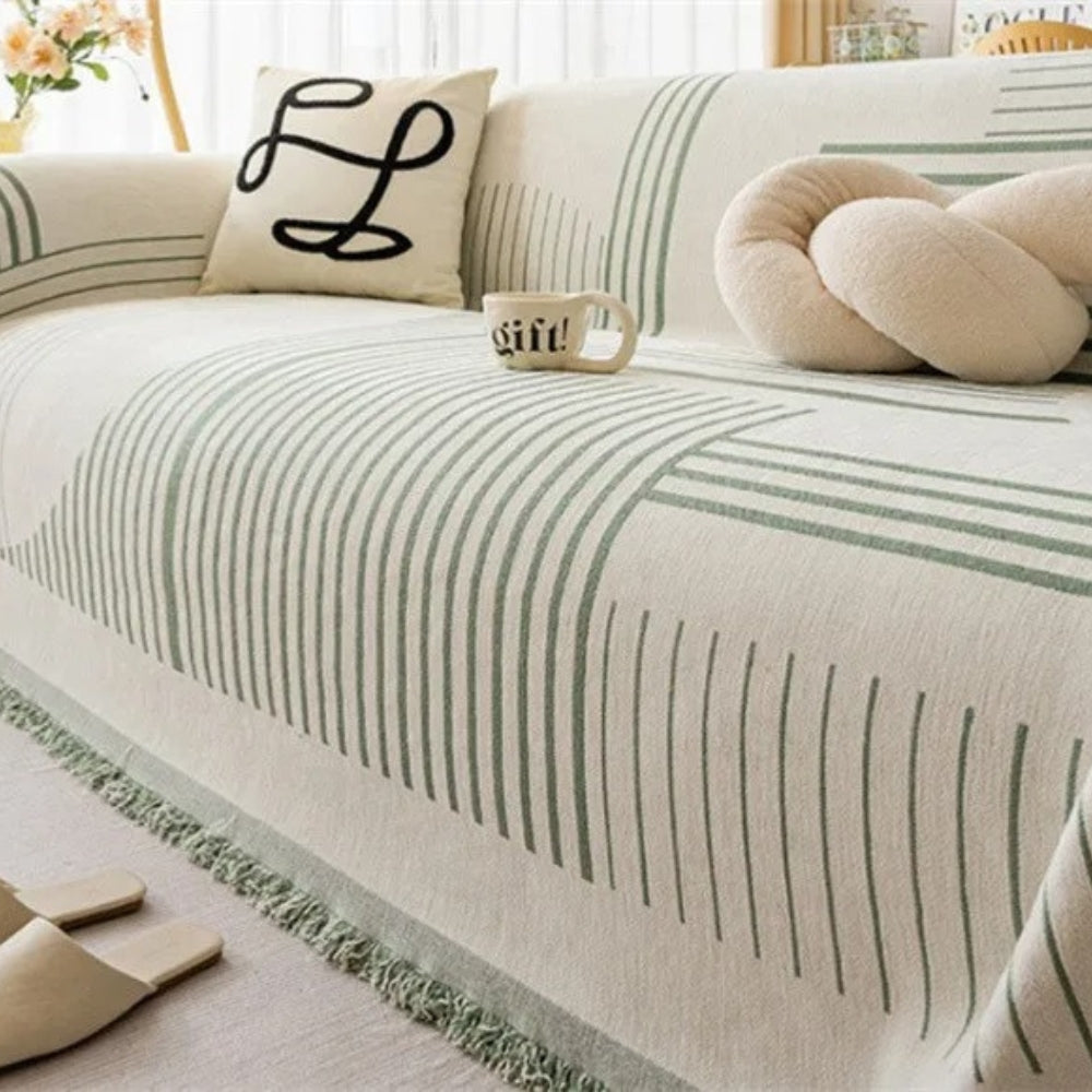 Junips | Luxurious Snowflake Chenille Sofa Cover