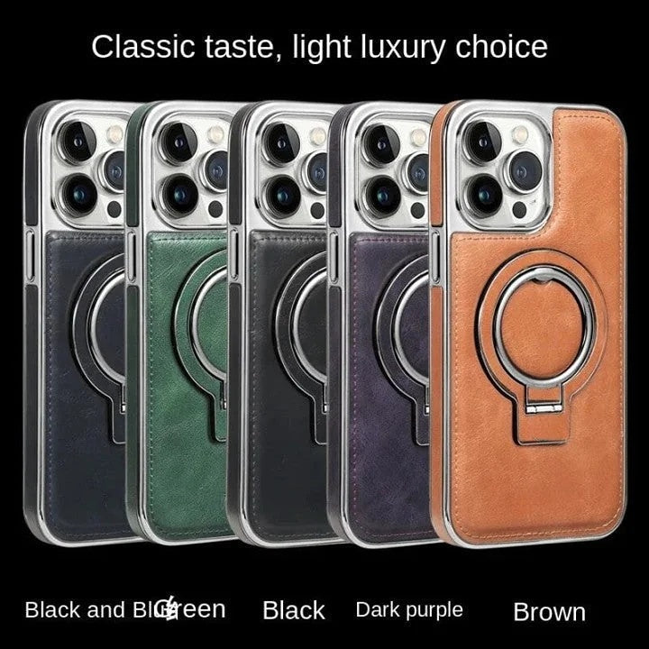 Junips | Luxury Leather Invisible Stand iPhone Case