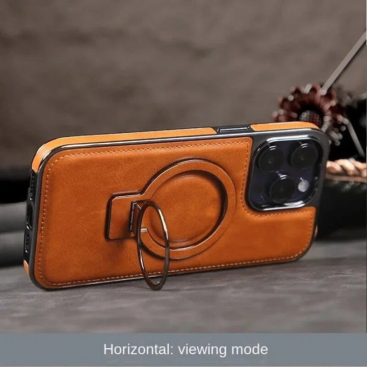 Junips | Luxury Leather Invisible Stand iPhone Case