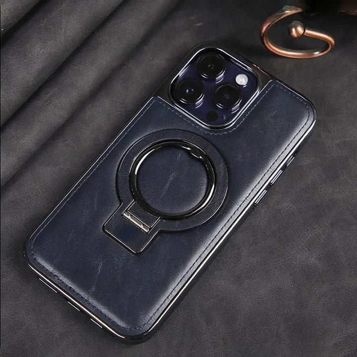 Junips | Luxury Leather Invisible Stand iPhone Case