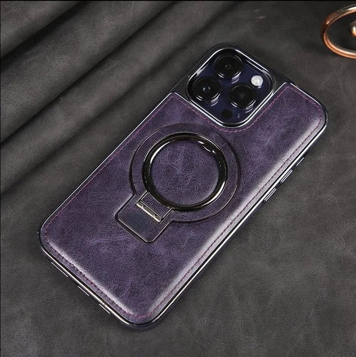 Junips | Luxury Leather Invisible Stand iPhone Case