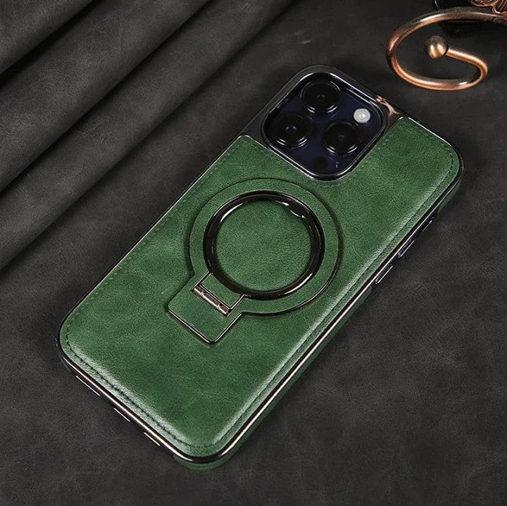 Junips | Luxury Leather Invisible Stand iPhone Case