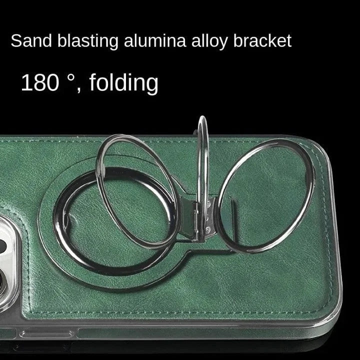 Junips | Luxury Leather Invisible Stand iPhone Case