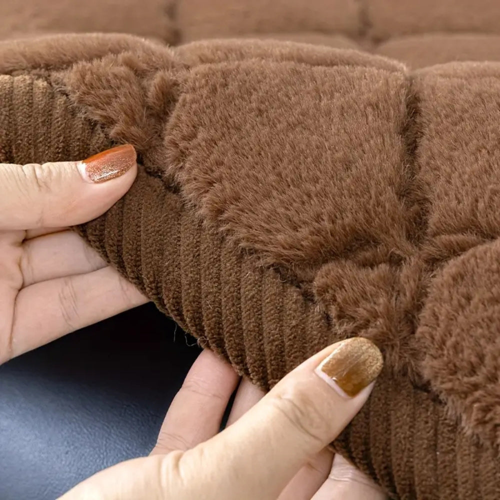 Junips | Luxury Plush Diamond Stitched Sofa Cover