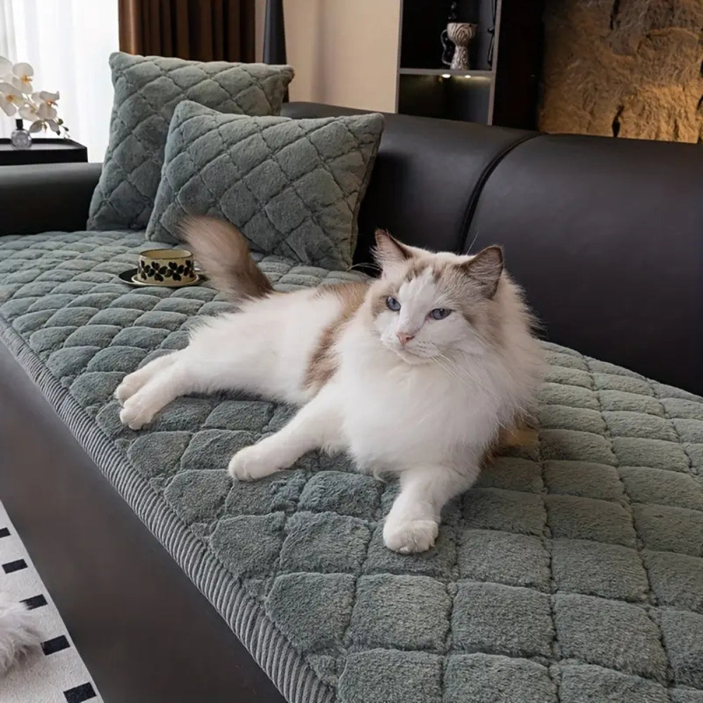 Junips | Luxury Plush Diamond Stitched Sofa Cover