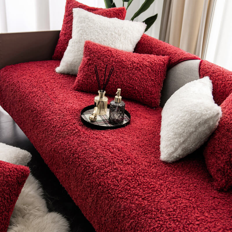 Junips | Luxury Warm Fleece Furniture Protection Mat Non-Slip Sofa Cover