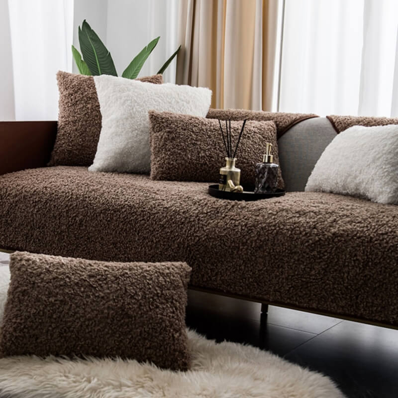 Junips | Luxury Warm Fleece Furniture Protection Mat Non-Slip Sofa Cover