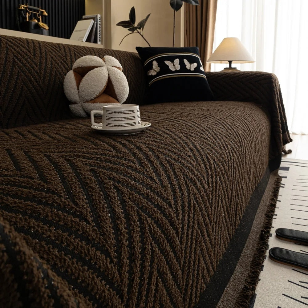 Junips | Marella Soft Chevron Sofa Cover
