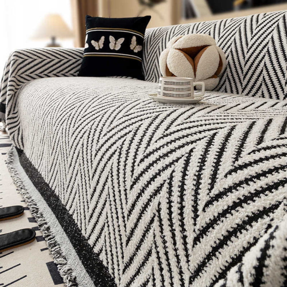 Junips | Marella Soft Chevron Sofa Cover