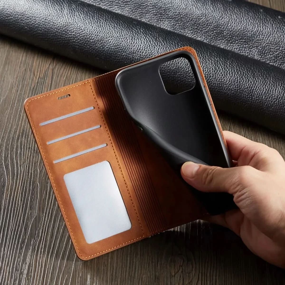 Junips | Magnetic Leather iPhone Case with Shock Protection