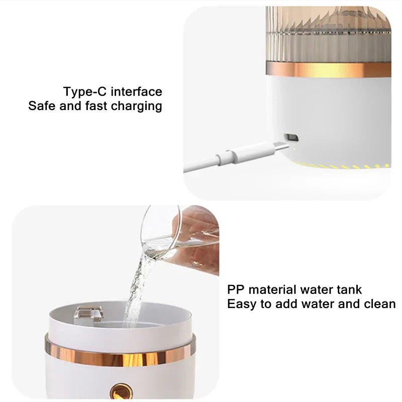 Junips | Himalaya salt crystal lamp & essential oil diffuser, USB ultrasonic humidifier for home & office