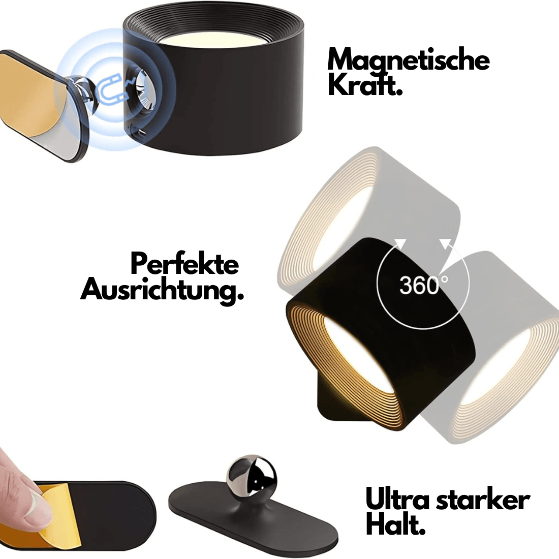 Junips | 360° wireless rechargeable wall light | Versatile LED lighting solution