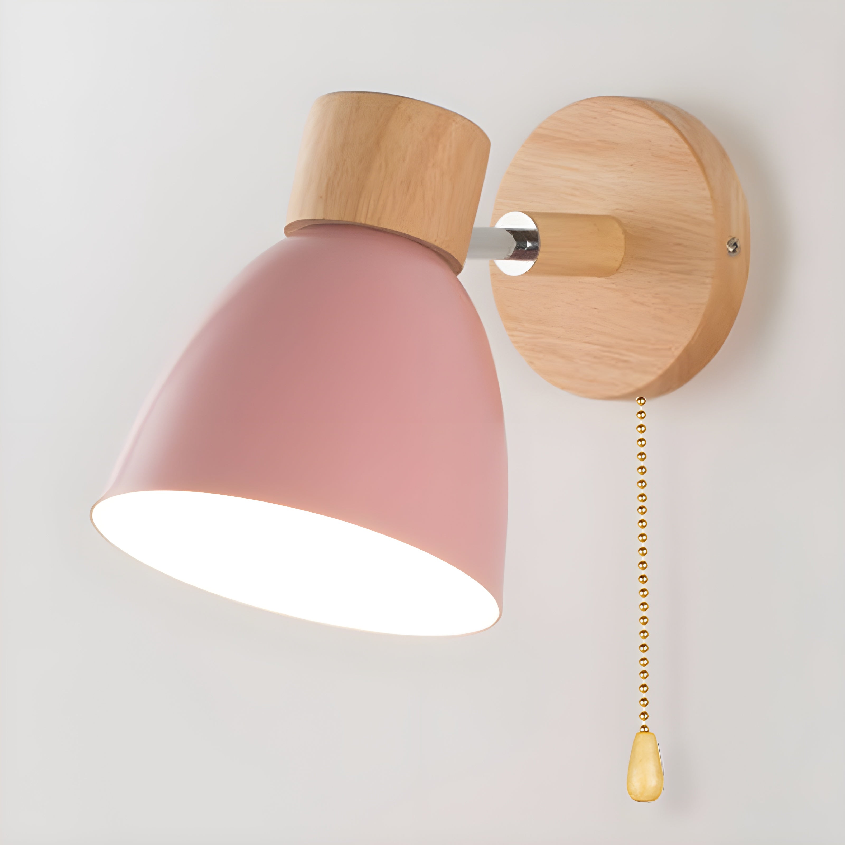 Junips | Wood Nordic Wall Lamp with Switch for the Bedroom