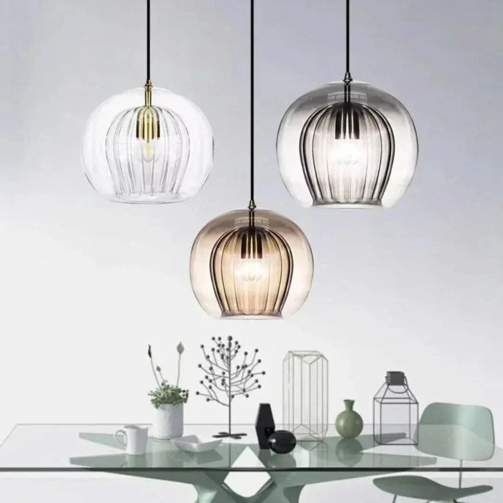 Junips | TimberGlow - Modern Glass Pendant Light