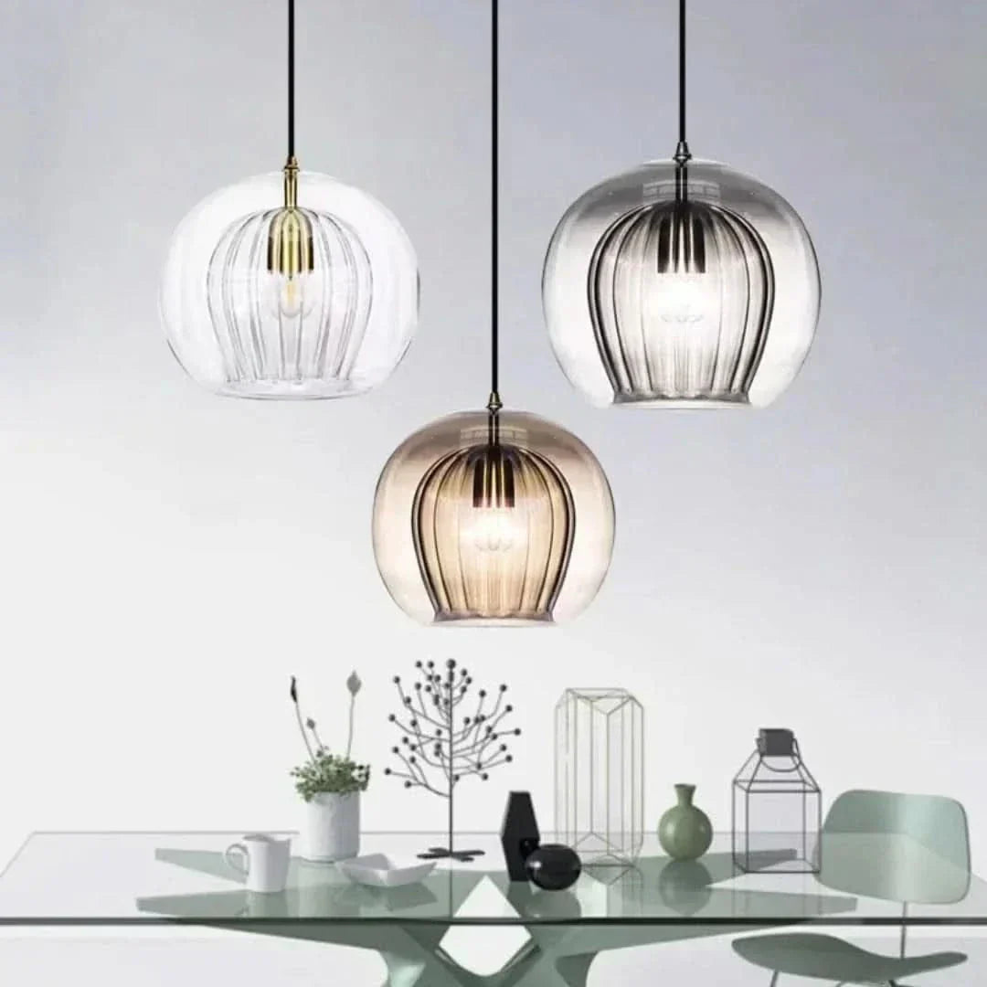 Junips | TimberGlow - Modern Glass Pendant Light