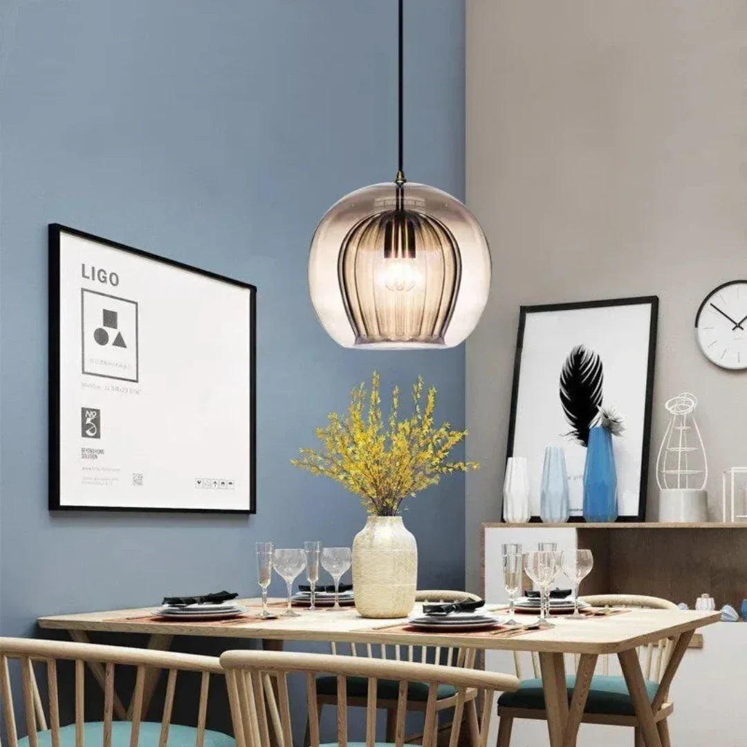 Junips | TimberGlow - Modern Glass Pendant Light