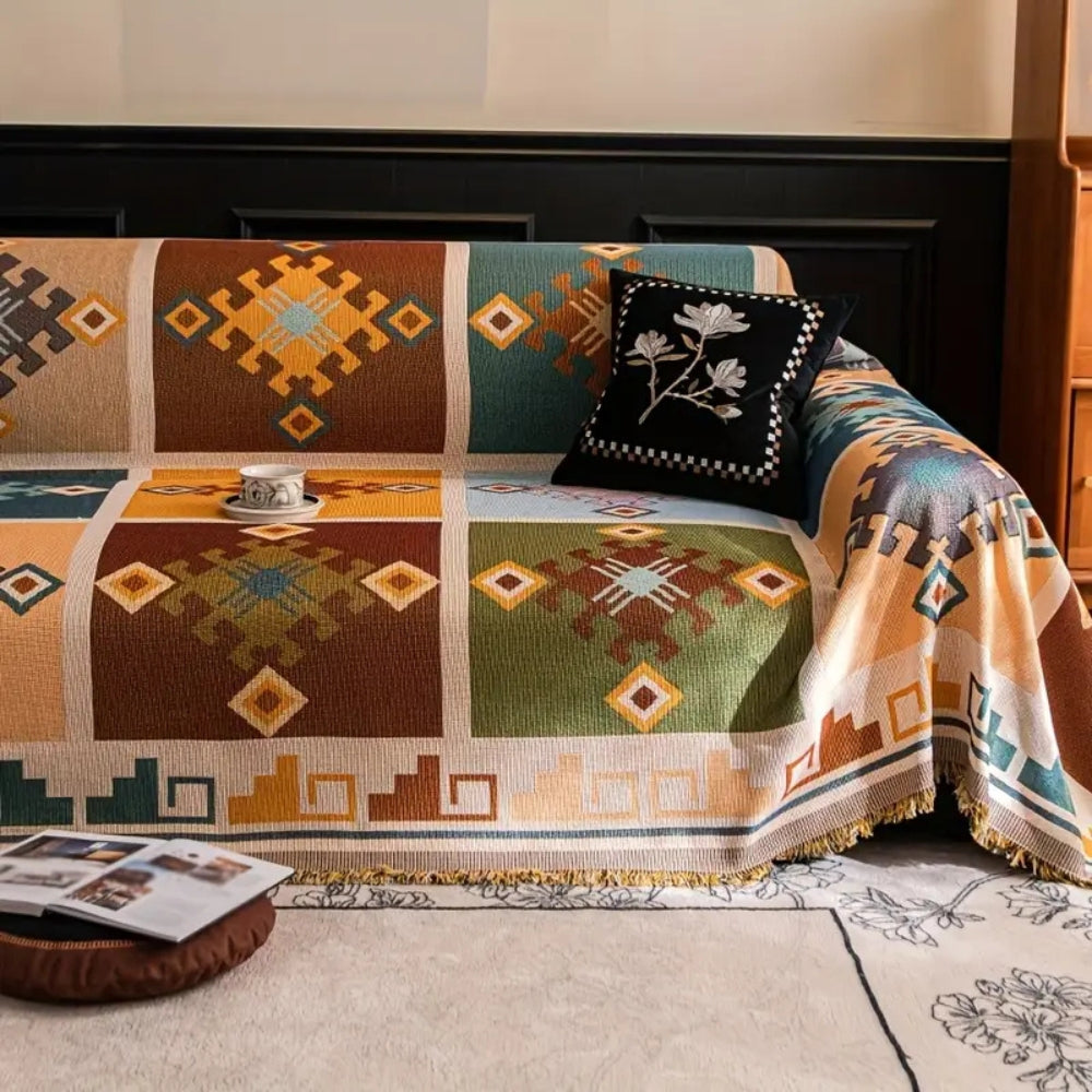 Junips | Modern Geometric Tribal Sofa Cover