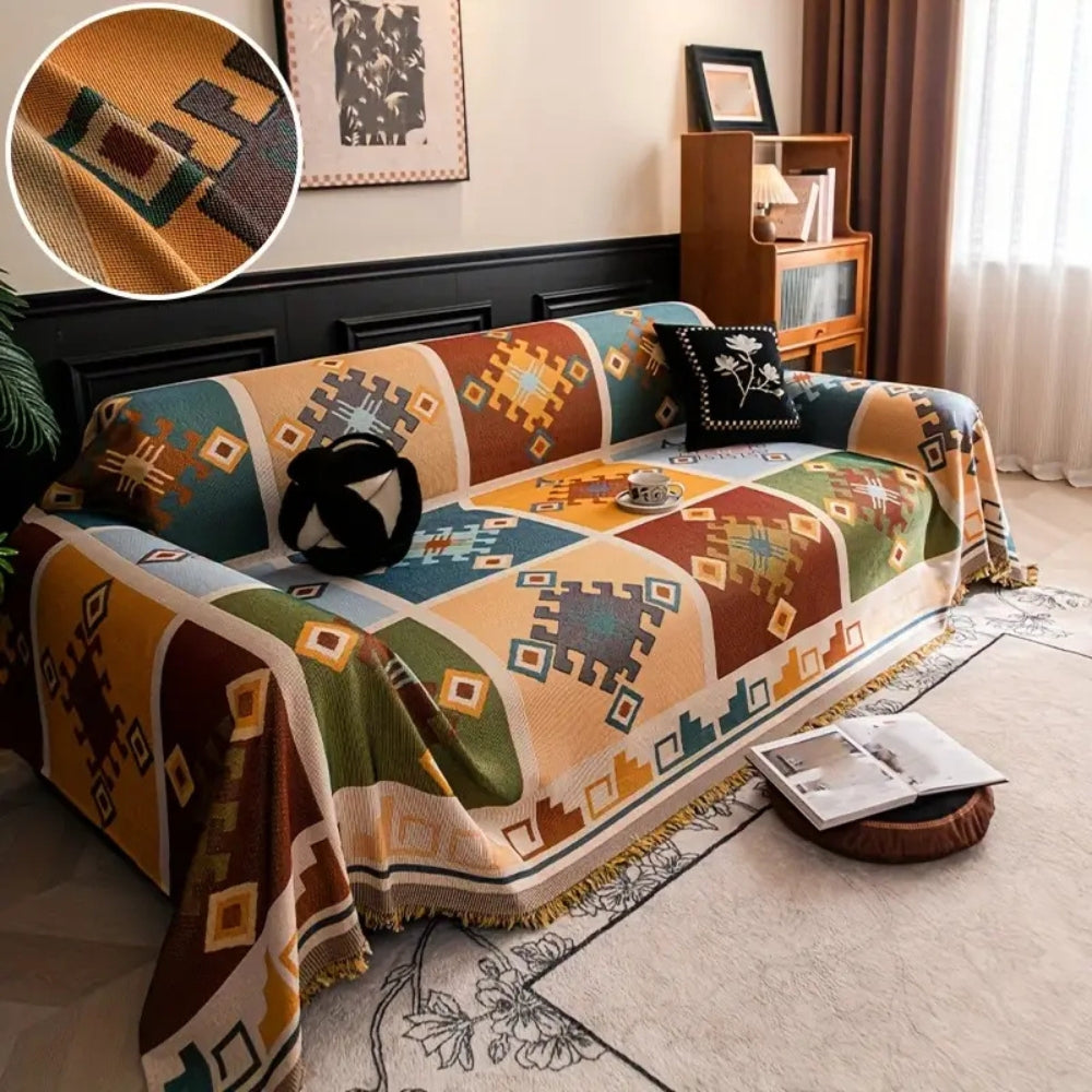 Junips | Modern Geometric Tribal Sofa Cover
