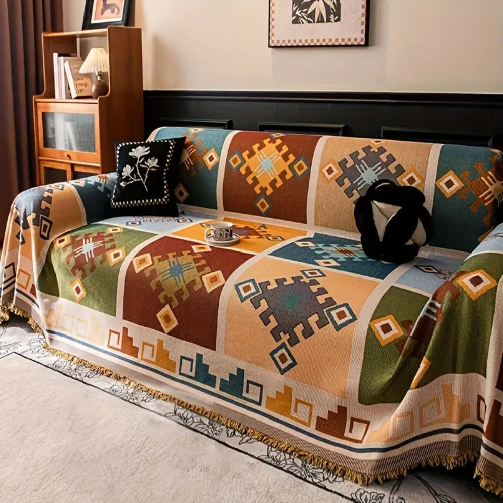 Junips | Modern Geometric Tribal Sofa Cover