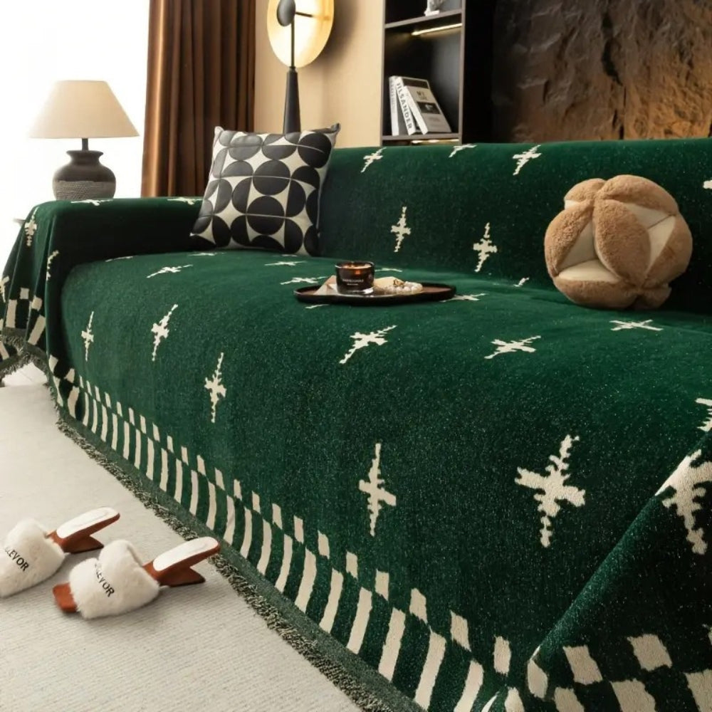 Junips | Modern Cross Pattern Sofa Cover