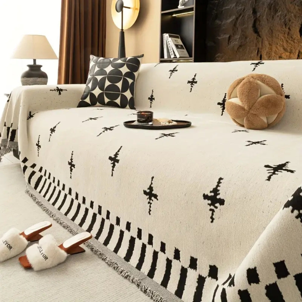 Junips | Modern Cross Pattern Sofa Cover
