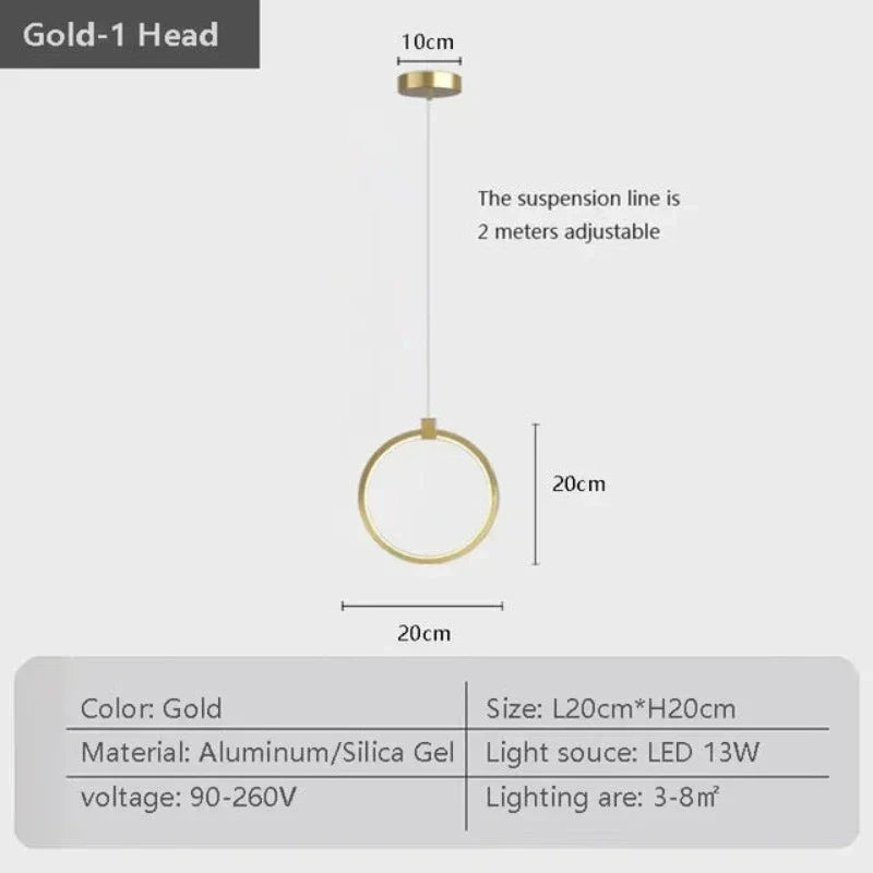 Junips | Elegant Double Ring Pendant Light | DuoGlow