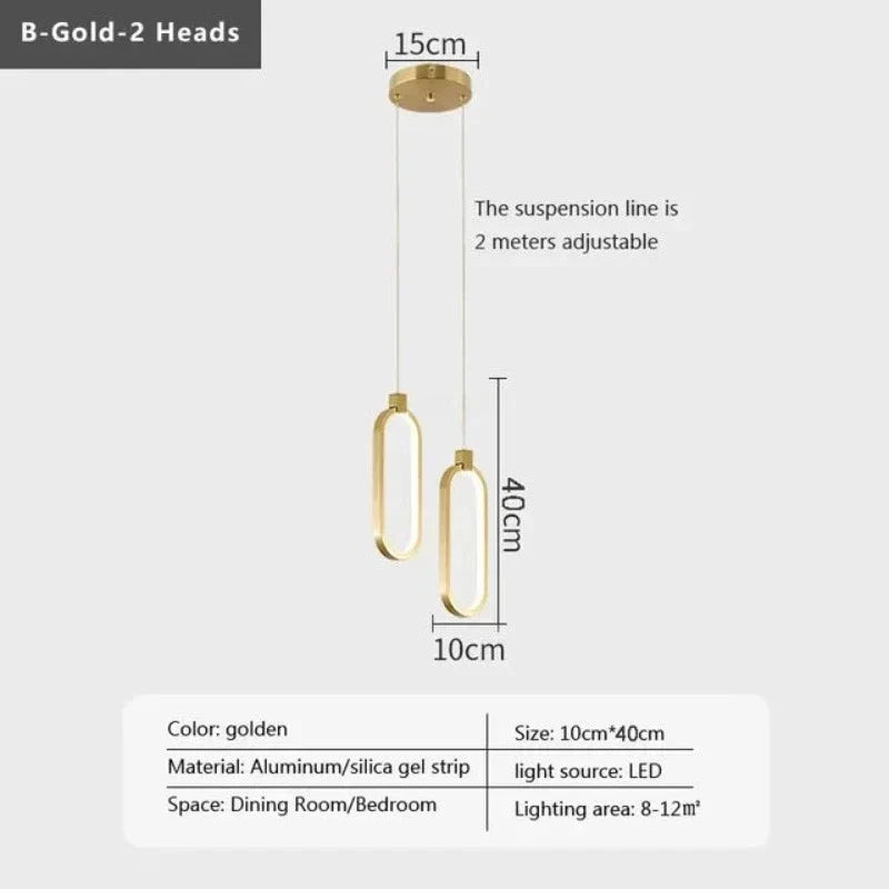 Junips | Elegant Double Ring Pendant Light | DuoGlow