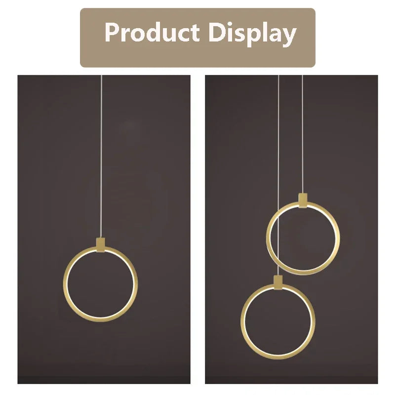 Junips | Elegant Double Ring Pendant Light | DuoGlow