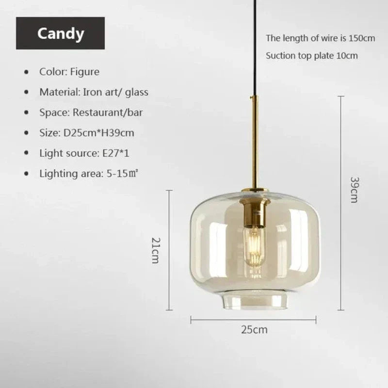 Junips | NordicGlas - Modern Scandinavian Glass Pendant Lamp for Dining Room and Living Room