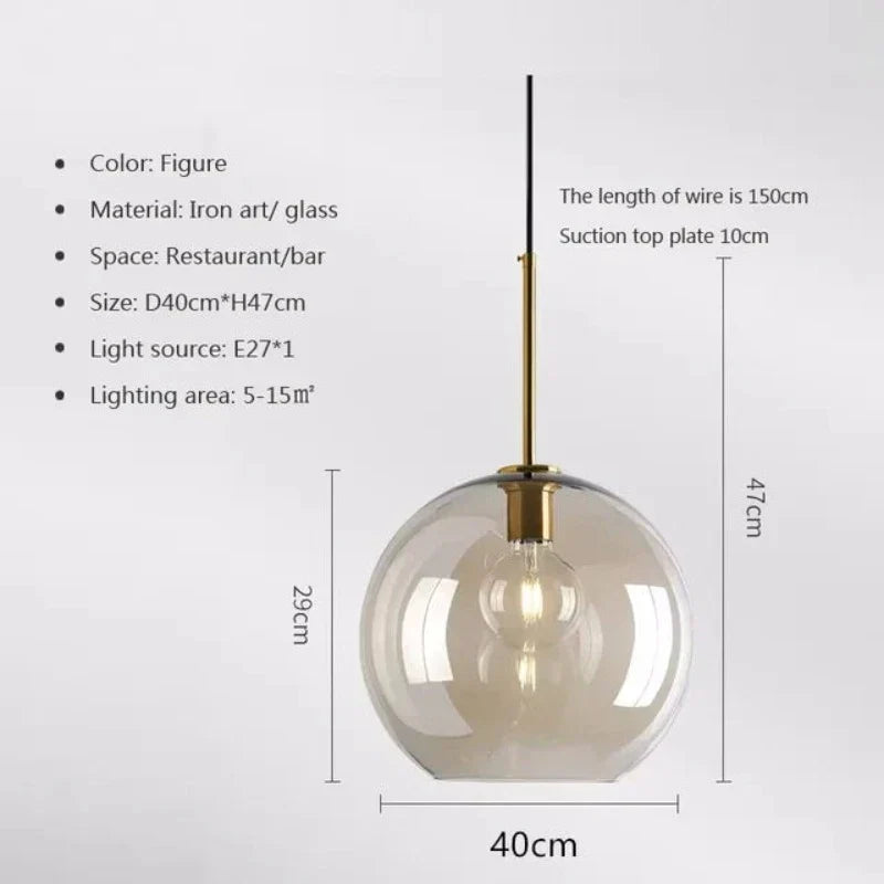 Junips | NordicGlas - Modern Scandinavian Glass Pendant Lamp for Dining Room and Living Room