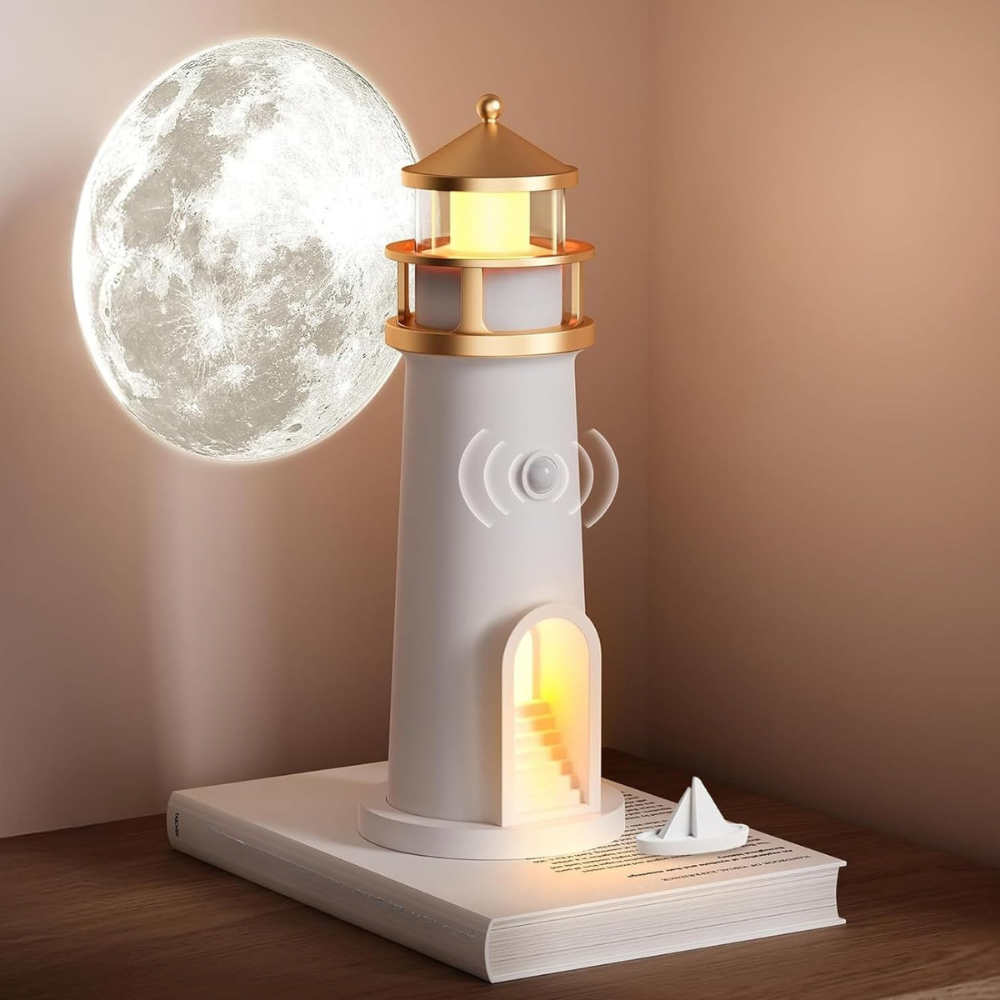 Junips | Moon Lamp Night Light Lighthouse Design Bedroom Decor