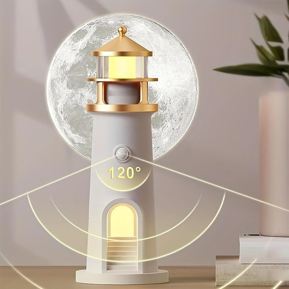Junips | Moon Lamp Night Light Lighthouse Design Bedroom Decor