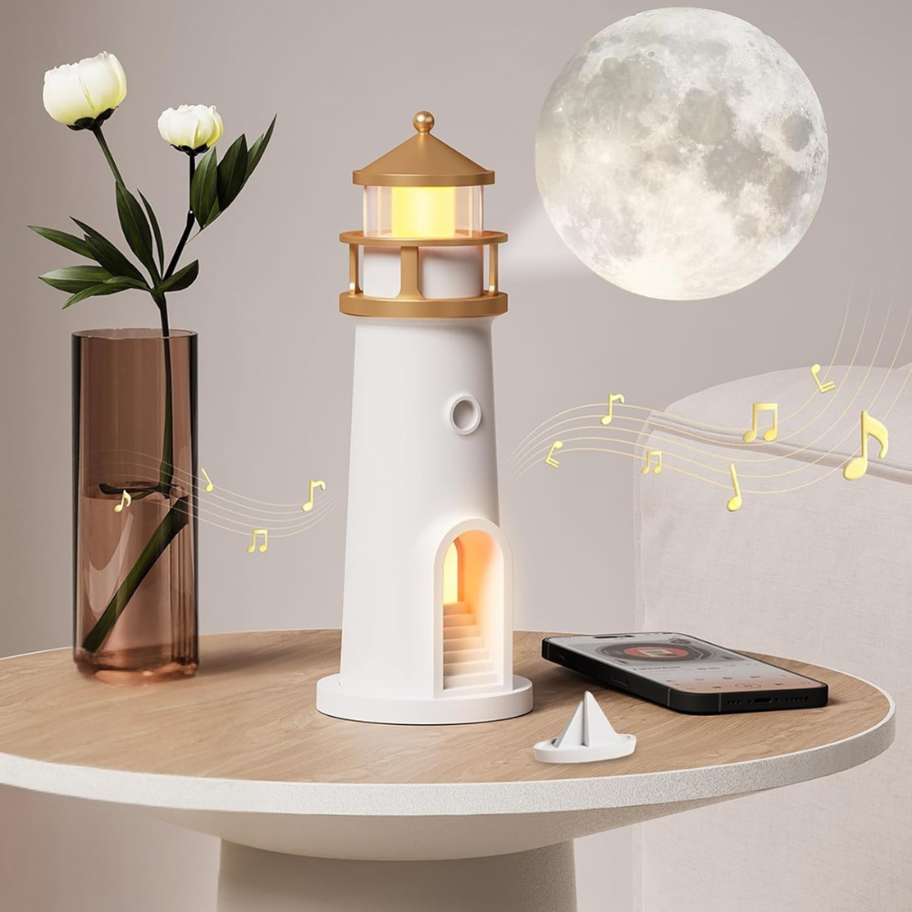 Junips | Moon Lamp Night Light Lighthouse Design Bedroom Decor