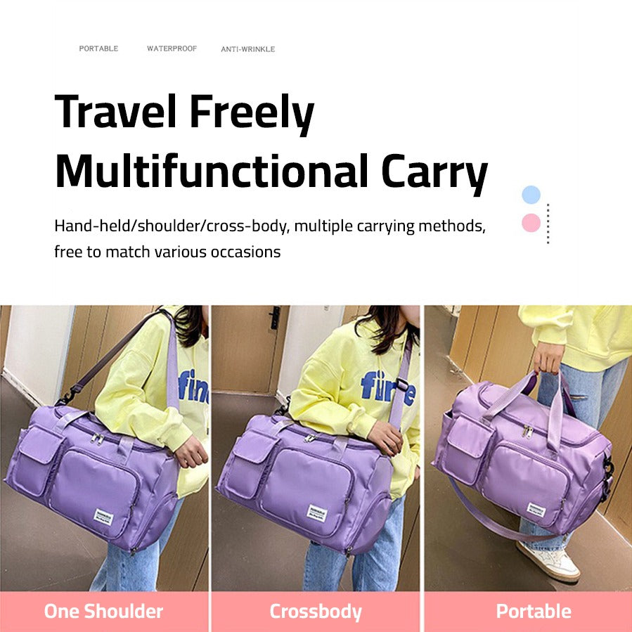 Junips | Multi-Pocket Travel Bag, Sports and Gym Duffle with Separate Shoe Compartment