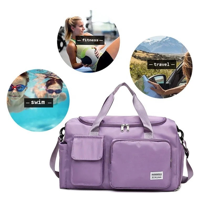 Junips | Multi-Pocket Travel Bag, Sports and Gym Duffle with Separate Shoe Compartment