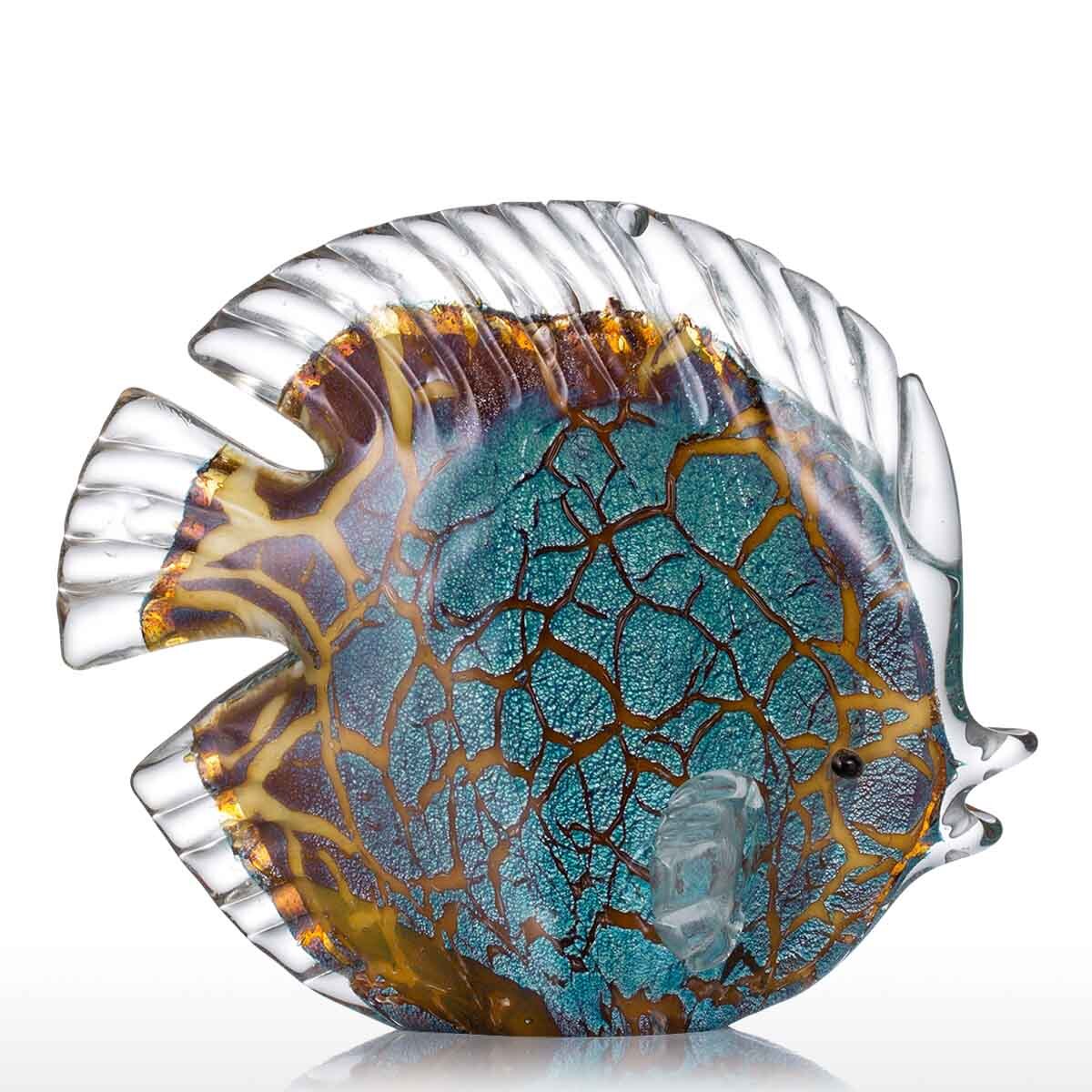 Junips | Multicolored Polka Dotted Tropical Fish Delicate Glass Sculpture Elegant Apartment Decoration Glass Fish Exquisite Space Apartment Decoration Craft