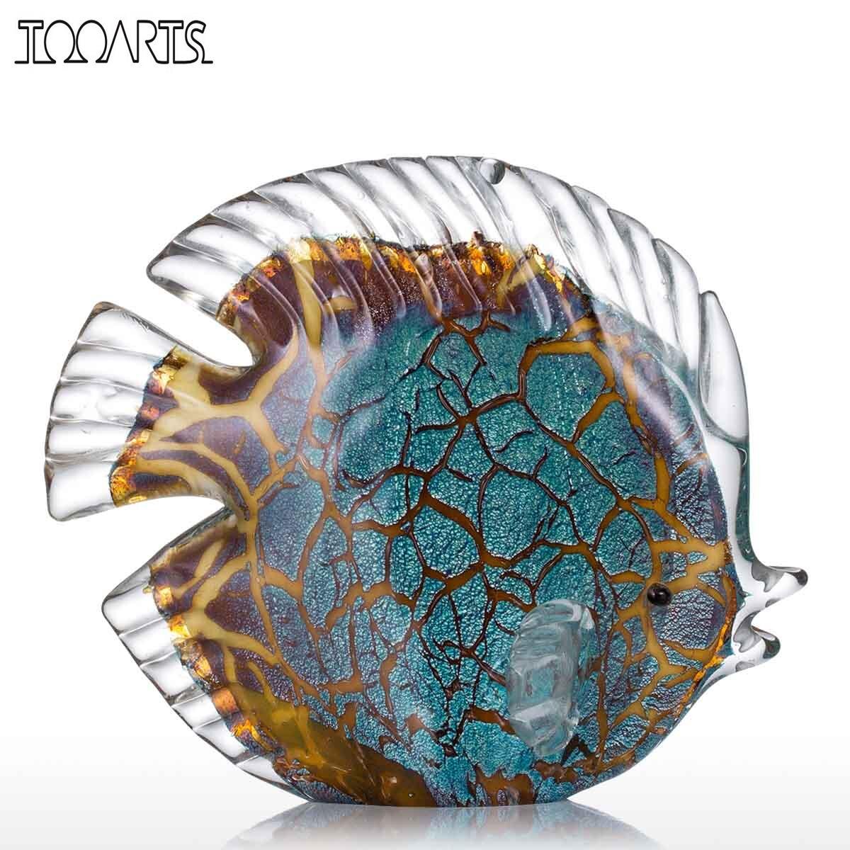 Junips | Multicolored Polka Dotted Tropical Fish Delicate Glass Sculpture Elegant Apartment Decoration Glass Fish Exquisite Space Apartment Decoration Craft