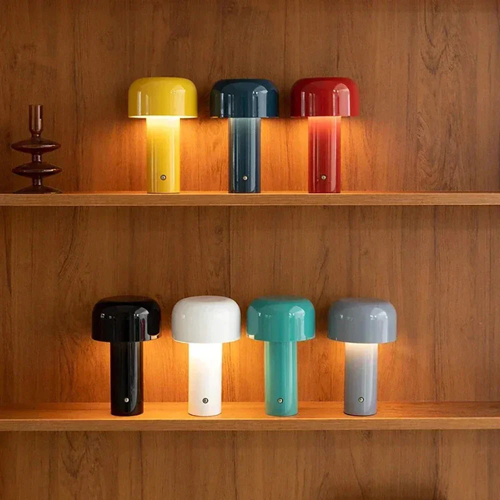Junips | GlowSphere: Rechargeable LED Table Lamp – Stylish Portable Mushroom Light for Indoor Ambience