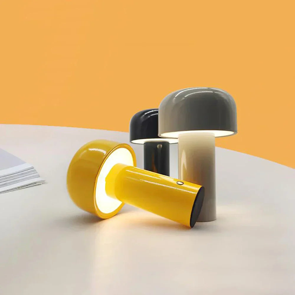 Junips | GlowSphere: Rechargeable LED Table Lamp – Stylish Portable Mushroom Light for Indoor Ambience