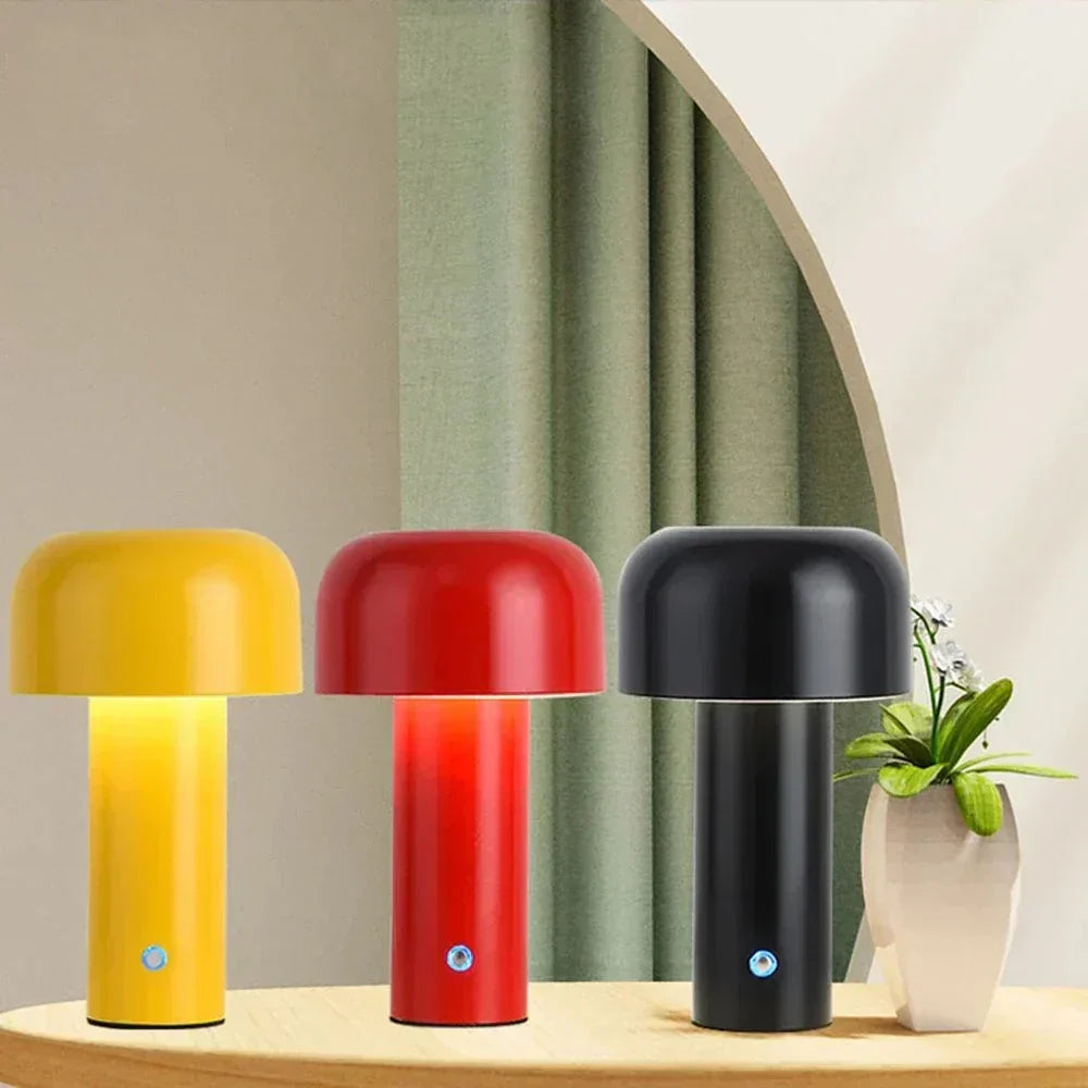 Junips | GlowSphere: Rechargeable LED Table Lamp – Stylish Portable Mushroom Light for Indoor Ambience