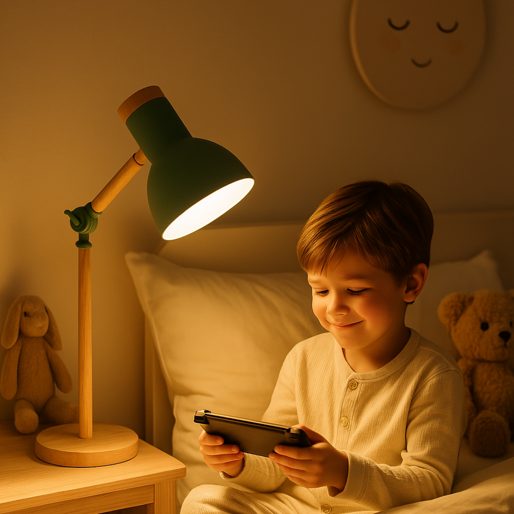 Junips | Table lamp with wooden finish in Nordic style