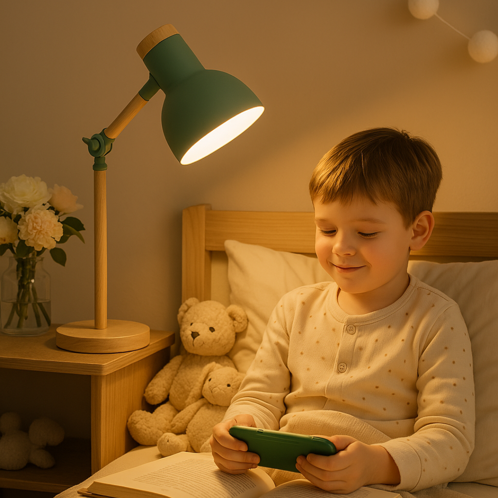Junips | Table lamp with wooden finish in Nordic style