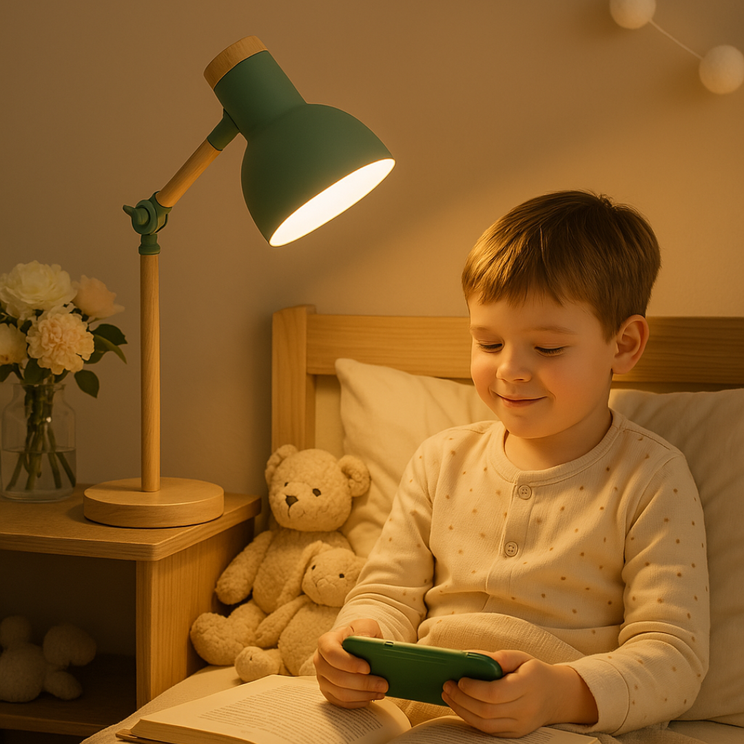 Junips | Table lamp with wooden finish in Nordic style