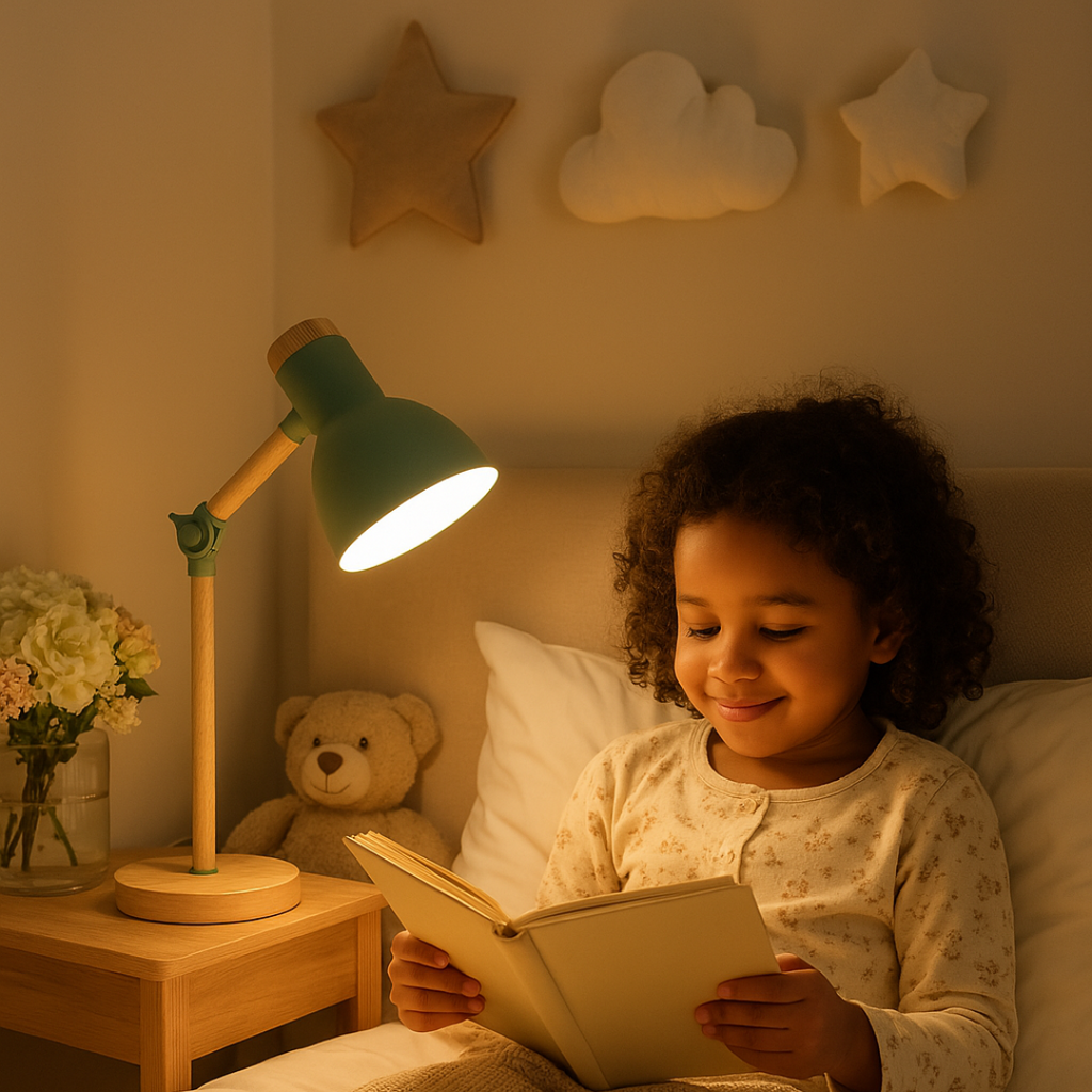 Junips | Table lamp with wooden finish in Nordic style