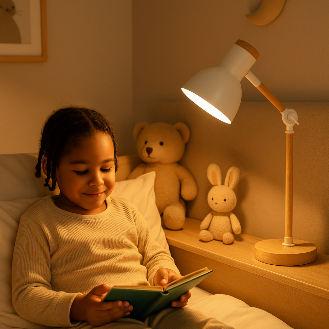 Junips | Table lamp with wooden finish in Nordic style