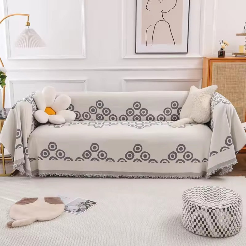 Junips | Circa Bloom Patterned Chenille Sofa Cover